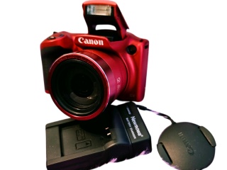 Canon PowerShot SX400 IS – Aparat Cyfrowy 16 MP | 30x Zoom Optyczny | HD | Czerwony