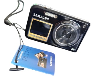 Samsung PL170 – Czarny | 16 MP | 5x Zoom | Selfie | Dwa ekrany | Pełny zestaw | Digicam